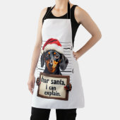Grappige Dachshund Kerstmis Lieve Sint Ik Kan Het  Schort (Insitu)