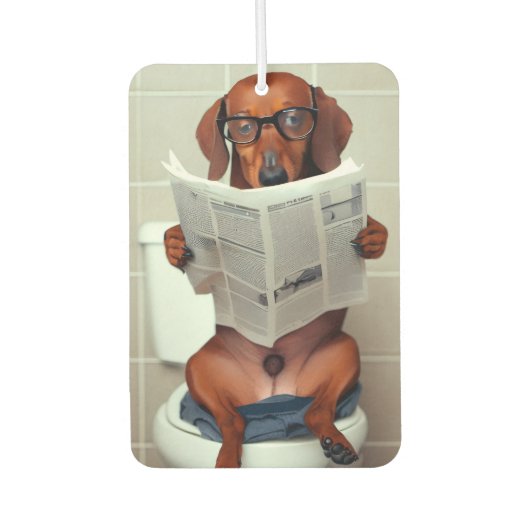 Grappige Dachshund Luchtverfrisser (Voorkant)