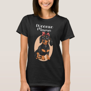 Grappige Dachshund Mama Weenie Moeder Voor Hondenl T-shirt