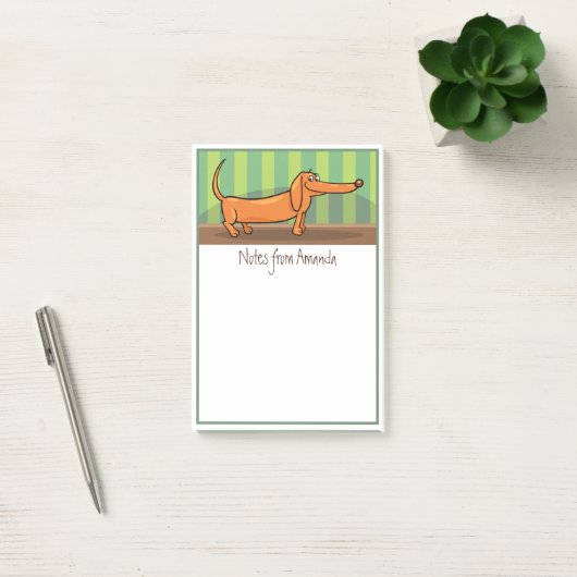 Grappige Dachshund Post-It Notities Post-it® Notes (Kantoor)