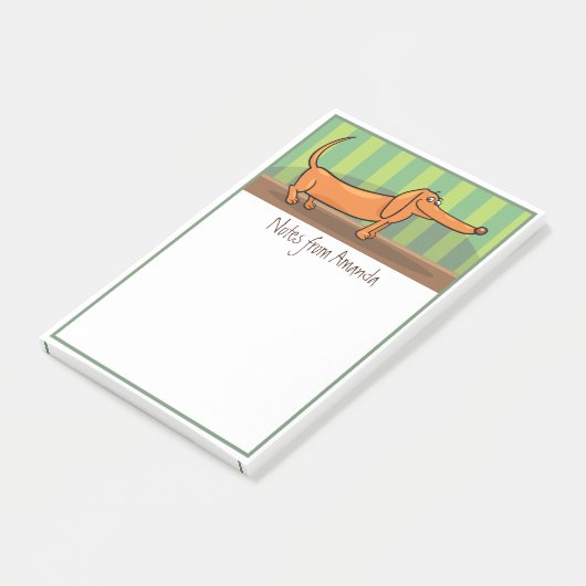 Grappige Dachshund Post-It Notities Post-it® Notes (Schuin)