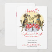 Grappige Dachshund Save The Date-hondenliefhebbers Date (Voorkant / Achterkant)