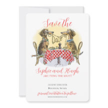 Grappige Dachshund Save The Date-hondenliefhebbers