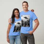 Grappige Dachshund Sie met UFO grappig T-shirt (Unisex)