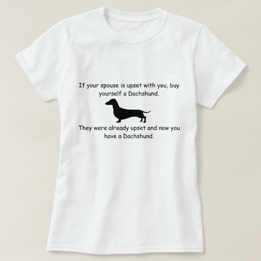 Grappige Dachshund T-shirt (Design voorkant)