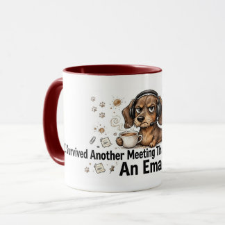 Grappige Dachshund Vergadering Mok