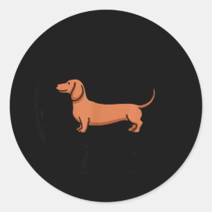 Grappige dachshund wiener lange hond club worst ra ronde sticker
