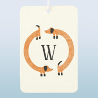Grappige Dachshund Wiener Worst Hond Monogram