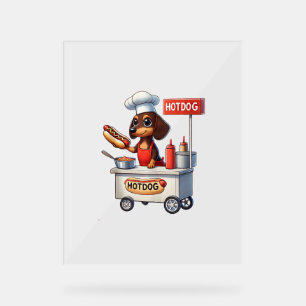 Grappige Dachshund Worst Hond Weenie Hotdog Sandwi Acryl Bord