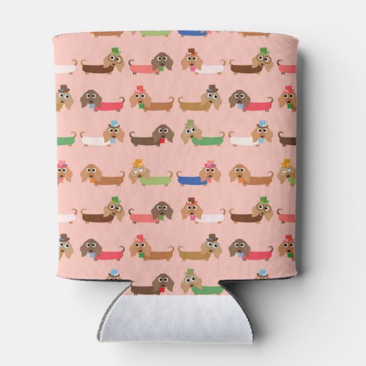 Grappige Dachshunds Blikjeskoeler (Achterkant)