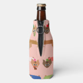 Grappige Dachshunds Flesjeskoeler (Fles Achterkant)