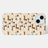 Grappige Dachshunds in Mutsen en Truien Case-Mate iPhone Case (Achterkant (horizontaal))