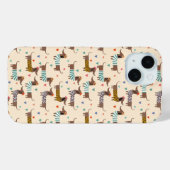 Grappige Dachshunds in Petten en truien Case-Mate iPhone Case (Achterkant (horizontaal))