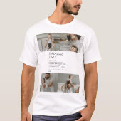 Grappige Dad Definities Fotocollage T-shirt (Voorkant)