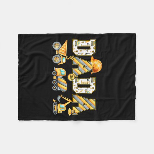 Grappige Dada Bouw Graafmachine Kinder Matching Fa Fleece Deken (Voorkant (Horizontaal))