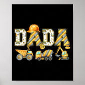 Grappige Dada Bouw Graafmachine Kinder Matching Fa Poster (Voorkant)