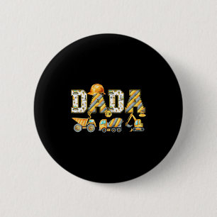 Grappige Dada Bouw Graafmachine Kinder Matching Fa Ronde Button 5,7 Cm
