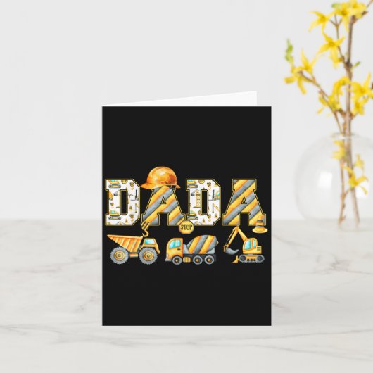 Grappige Dada Bouw Graafmachine Kinderen Matching Kaart (Gele Bloem)