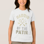 Grappige Daddio van de Patio Grilling BBQ Grill Ou Tri-Blend Shirt (Voorkant)