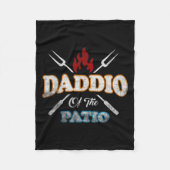 Grappige Daddio van de Patio Vaders Dag BBQ Grill  Fleece Deken (Voorkant)