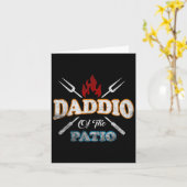 Grappige Daddio van de Patio Vaders Dag BBQ Grill Kaart (Gele Bloem)