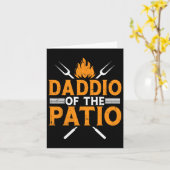 Grappige Daddio van de Patio Vaders Dag BBQ Grill Kaart (Gele Bloem)