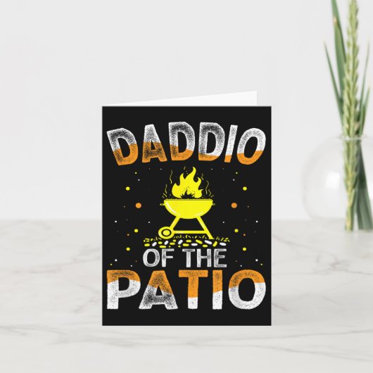 Grappige Daddio van de Patio Vaders Dag BBQ Grill  Kaart (Voorkant)