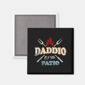 Grappige Daddio van de Patio Vaders Dag BBQ Grill  Magneet (Voorkant / Achterkant)