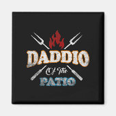 Grappige Daddio van de Patio Vaders Dag BBQ Grill  Magneet (Voorkant)
