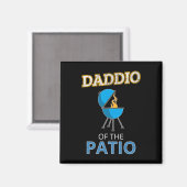 Grappige Daddio van de Patio Vaders Dag BBQ Grill Magneet (Voorkant / Achterkant)