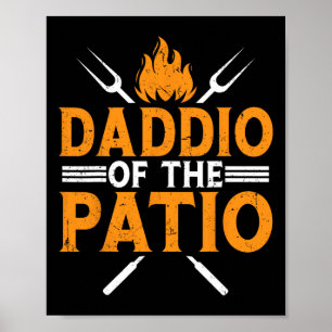 Grappige Daddio van de Patio Vaders Dag BBQ Grill  Poster