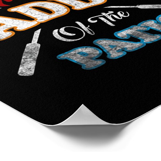 Grappige Daddio van de Patio Vaders Dag BBQ Grill Poster (Hoek)