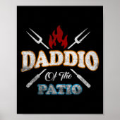 Grappige Daddio van de Patio Vaders Dag BBQ Grill Poster (Voorkant)