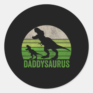 Grappige Daddy Dinosaurus Daddy Grappige Vaders Da Ronde Sticker