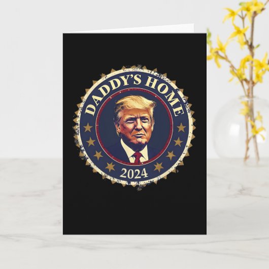 Grappige Daddy's Home 2024 Trump We Won Took Ameri Kaart (Gele Bloem)