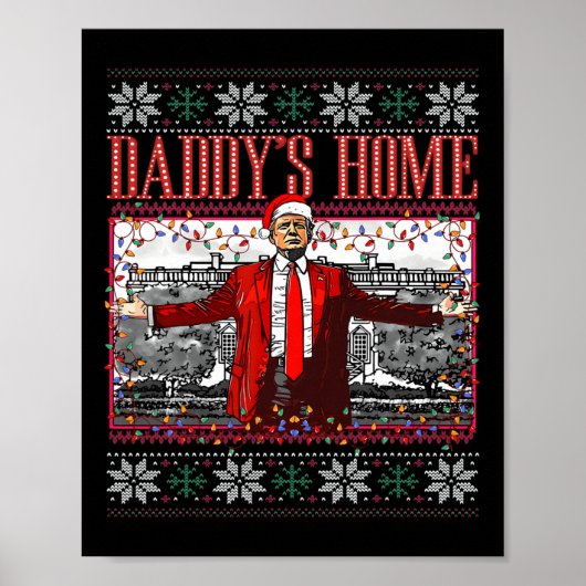 Grappige Daddy's Home Trump Lelijke Kerstmuts Xm Poster (Voorkant)