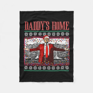 Grappige Daddy's Home Trump Lelijke Kersttrui Xm Fleece Deken