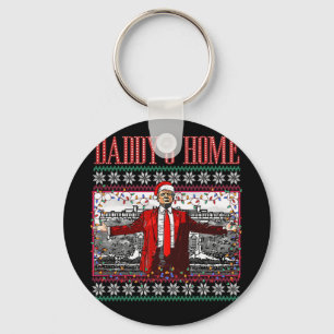 Grappige Daddy's Home Trump Lelijke Kersttrui Xm Sleutelhanger