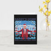 Grappige Daddys Home Trump Lelijke Kersttrui XMA Kaart (Gele Bloem)