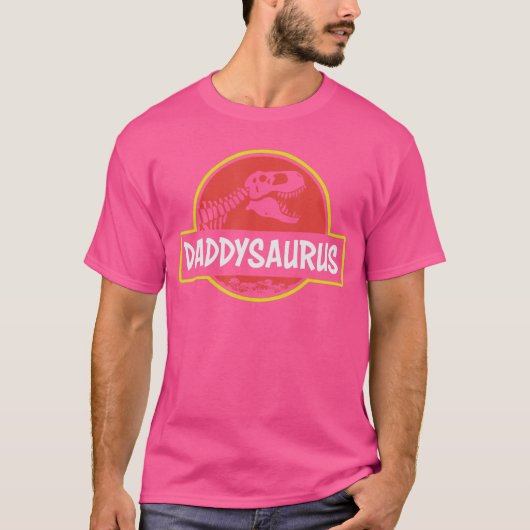 Grappige Daddysaurus Re Dinosaur vader Jurassic va T-shirt (Voorkant)
