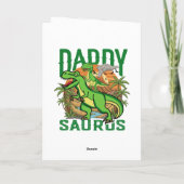 Grappige Daddysaurus T-Rex Dinosaur | Cadeau voor  Kaart (Achterkant)
