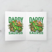 Grappige Daddysaurus T-Rex Dinosaur | Cadeau voor  Kaart (Binnen)