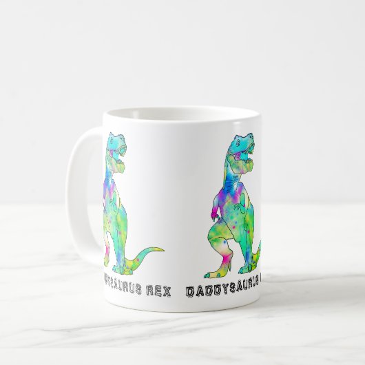 Grappige Daddysaurus T-Rex Koffiemok (Voorkant links)