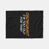 Grappige Dadgummit zinsnede Verjaardag Graphic Fleece Deken (Voorkant (Horizontaal))
