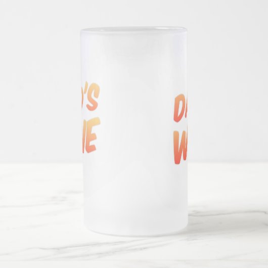 Grappige Dad's Wine Frosted Beer Stein Matglas Bierpul (Center)