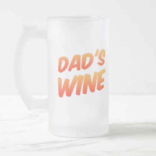 Grappige Dad's Wine Frosted Beer Stein Matglas Bierpul (Links)