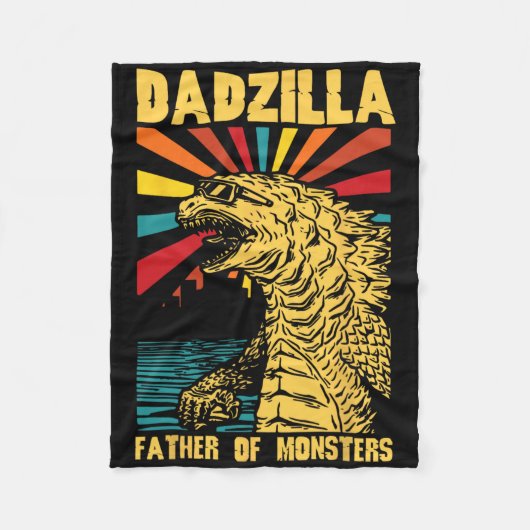 Grappige Dadzilla vader van de monsters geloof Fleece Deken (Voorkant)