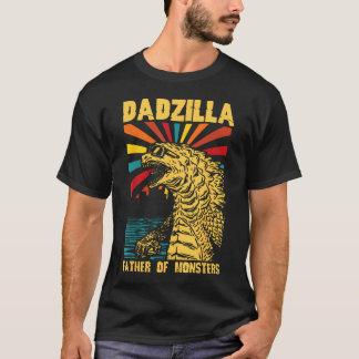 Grappige Dadzilla Vader Van De Monsters Vintage T-shirt