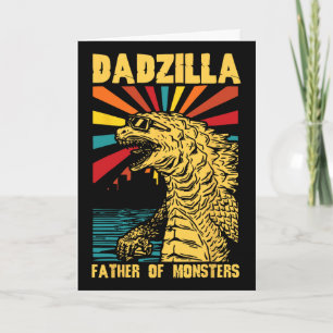 Grappige Dadzilla Vader Van De Monsters Vintage Va Kaart