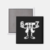 Grappige dag 3.14 symbool 67 meme wiskunde grap ge magneet (Voorkant / Achterkant)